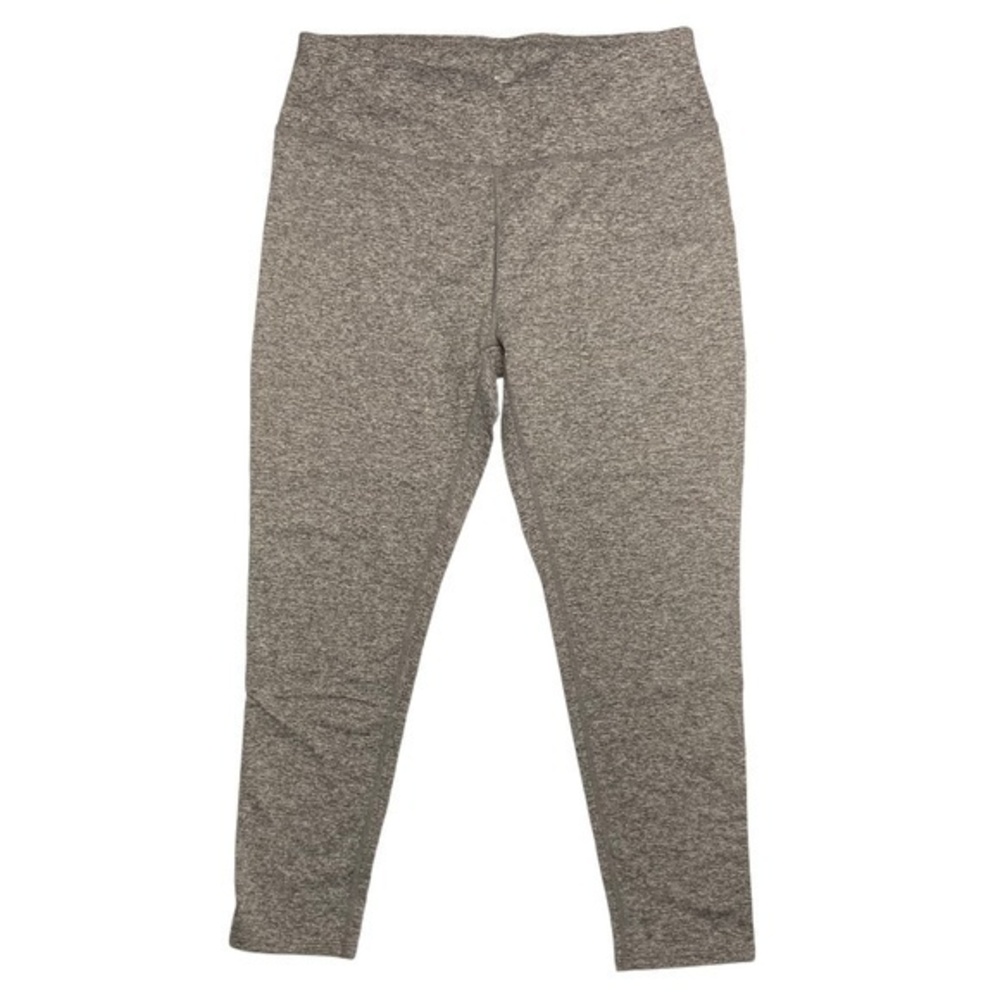 MTA Sport Athletic Legging Pants Womens Size XL Heather Gray Cropped